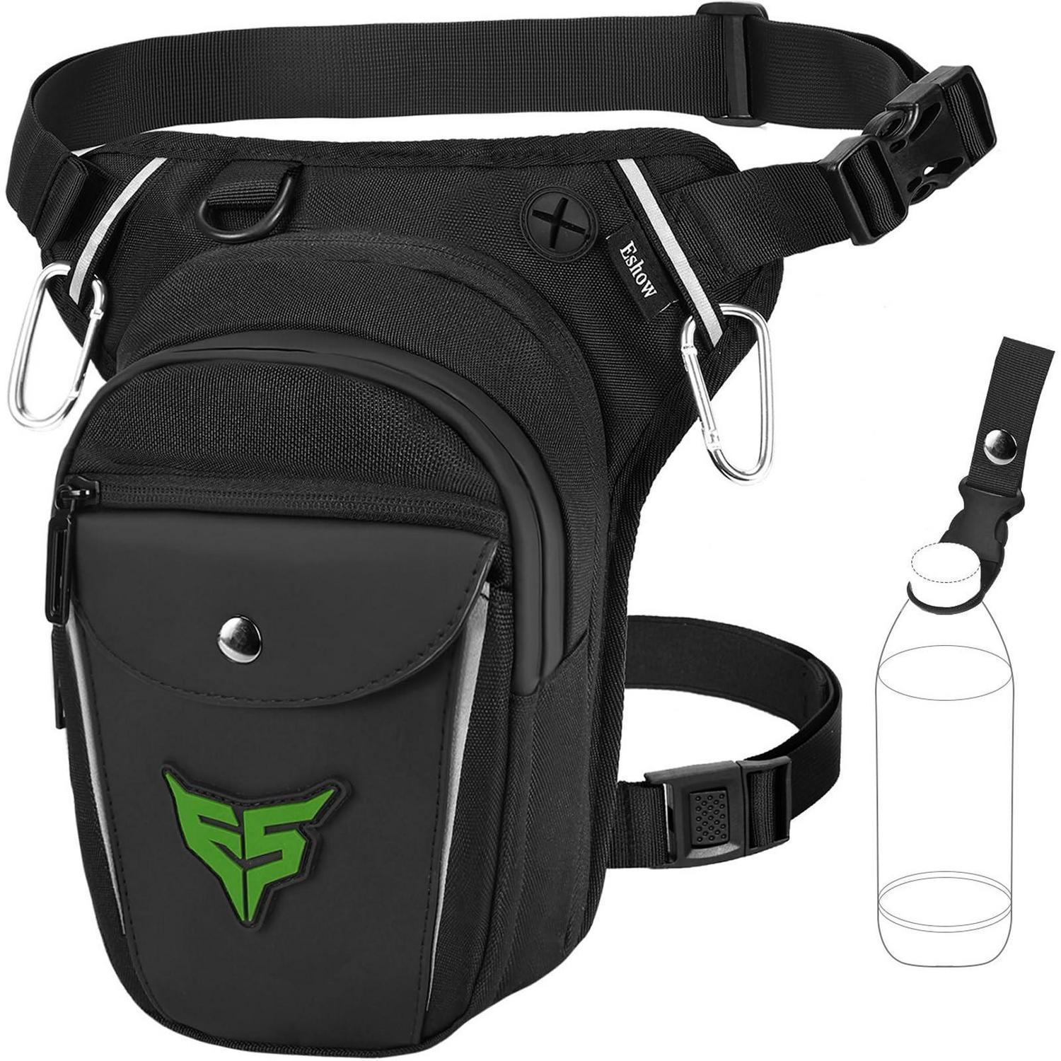 Beintasche Motorrad Herren Damen, Oberschenkeltasche Mit Flaschenhalter, Erweiterbar