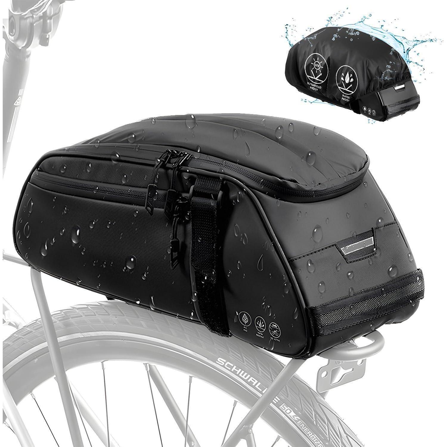 Fahrradtasche 8l Wasserdicht Mit Regenschutz, Reflektierend, Als Umhängetasche
