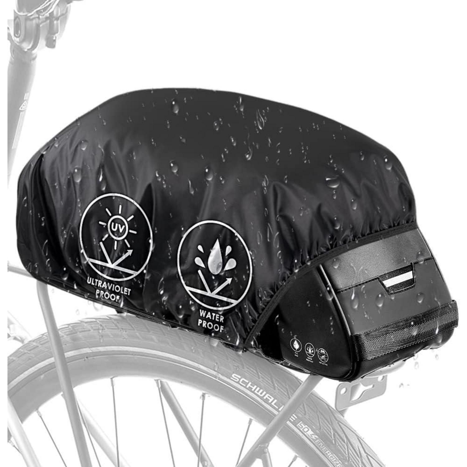 Regenschutz Für Fahrradtasche 5-18l, 100% Wasserdicht, Schwarz