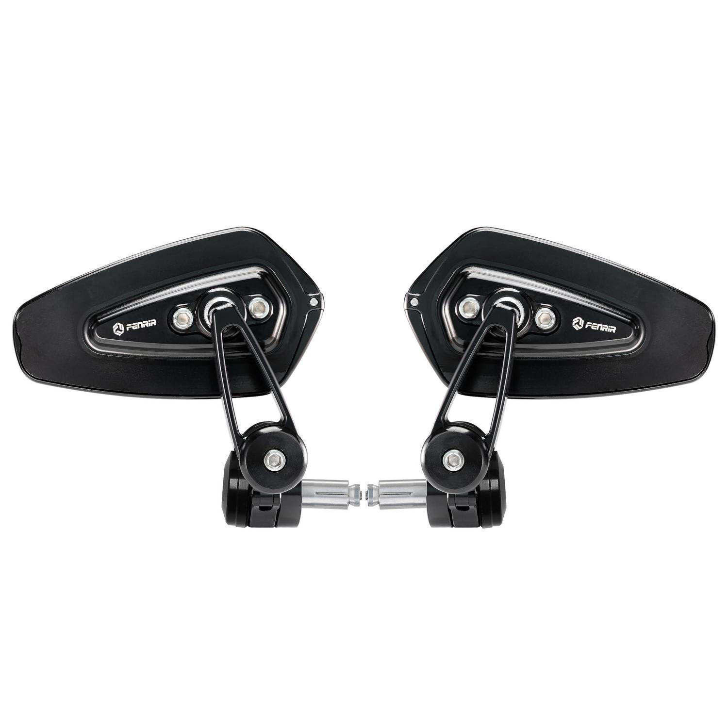 Motorrad Lenkerendenspiegel Cnc Aluminium, Faltbar, Blaues Glas, Antivibration