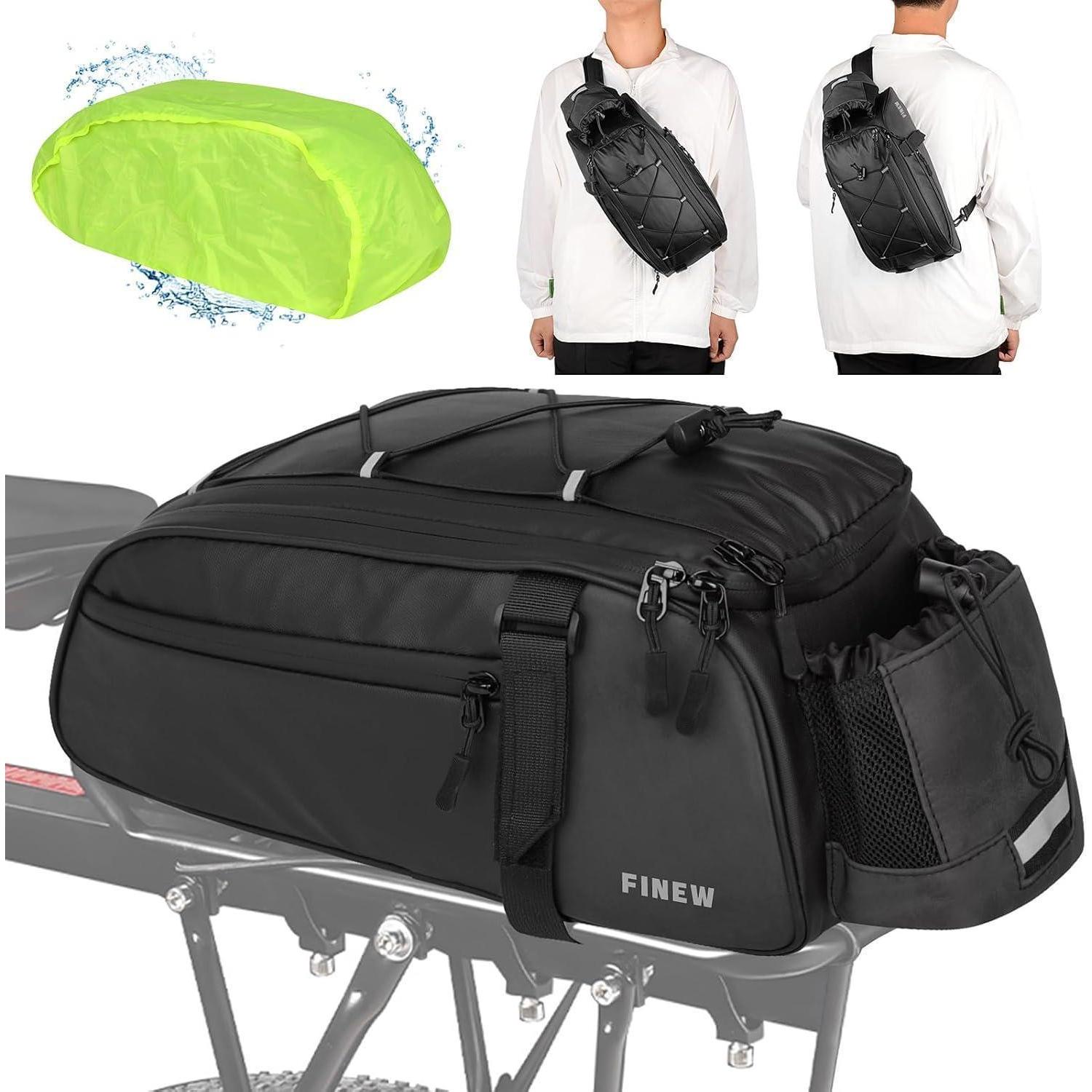 2in1 Fahrradtasche 12l Gepäckträgertasche Mit Regenschutz Und Rucksackfunktion, Wasserfest
