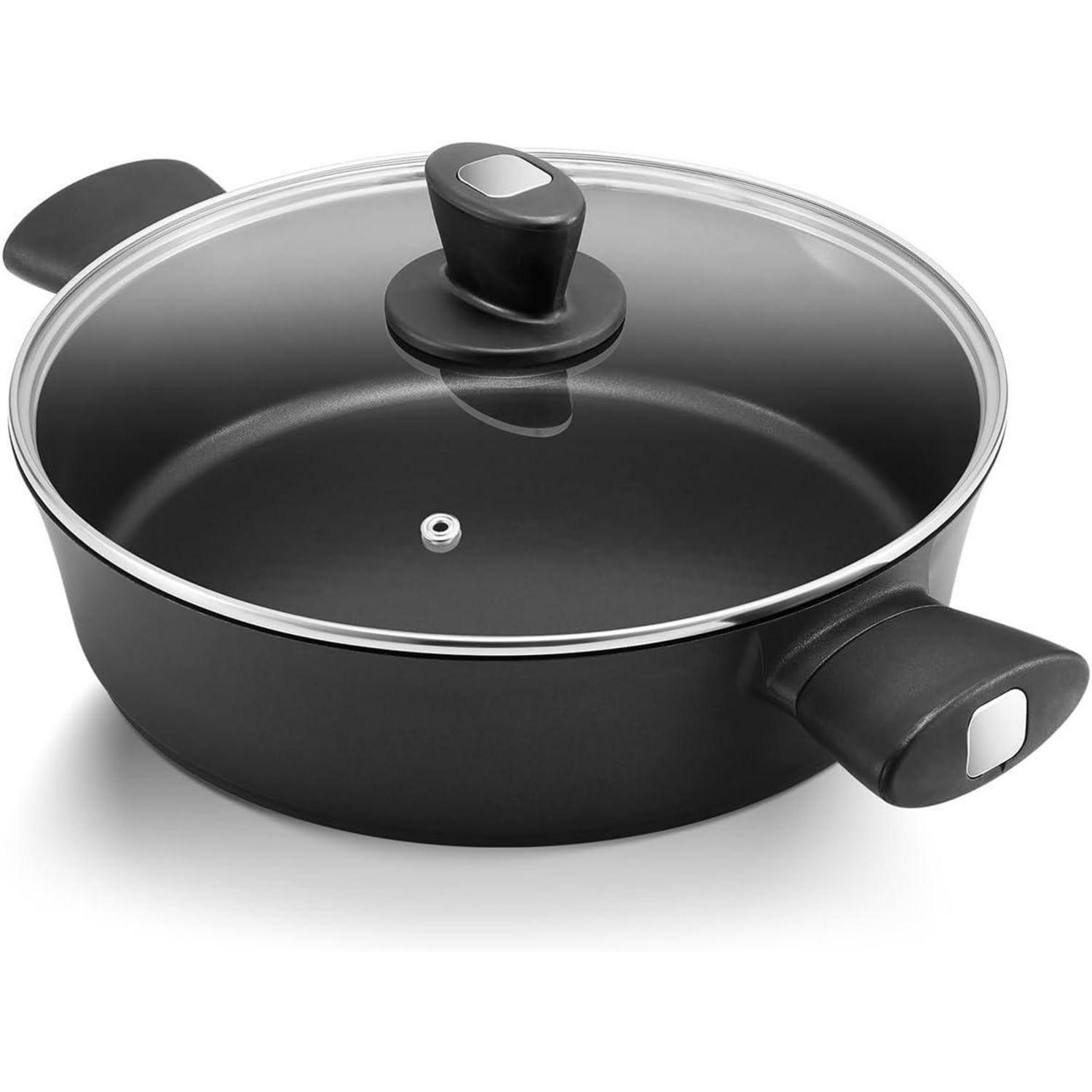 Bratpfanne Mit Deckel 28cm Induktion Antihaftbeschichtet Schmorpfanne Mit Hohem Rand