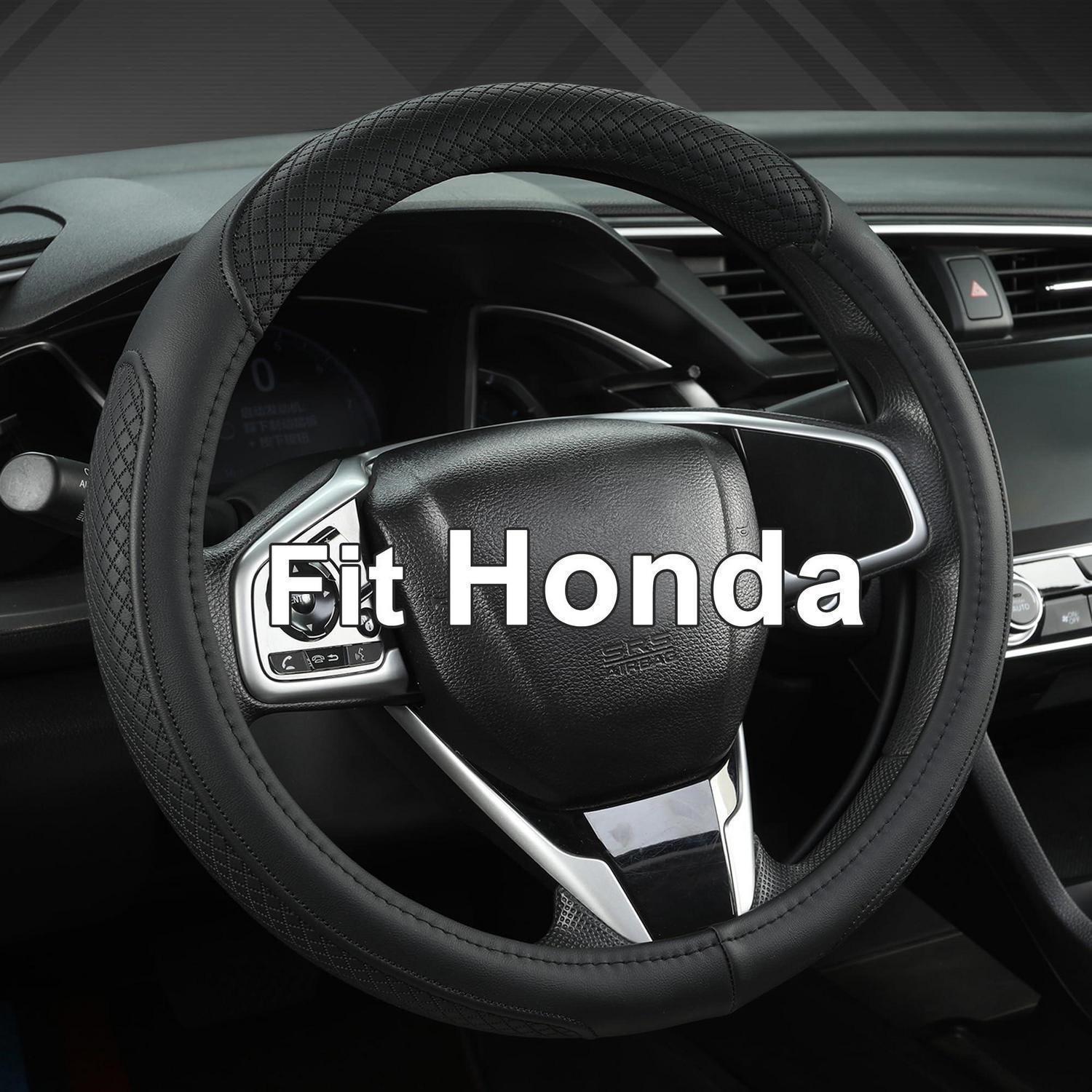 Lenkradbezug Leder Schwarz Für Honda 37-38 Cm