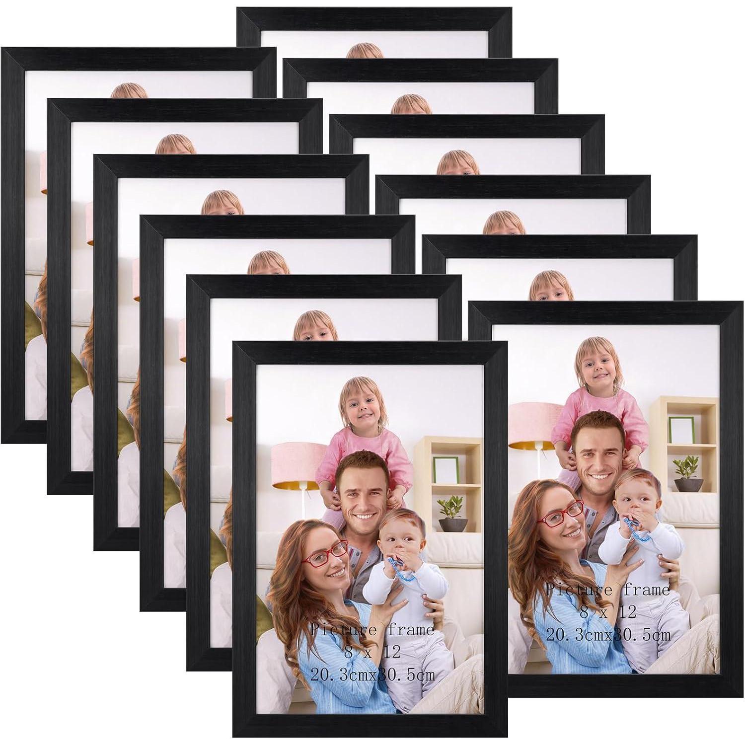 12er Set Bilderrahmen 20x30 Cm Schwarz Für Wand & Tisch