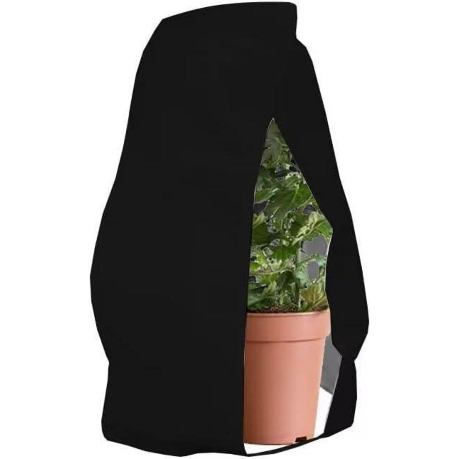Winterschutzhaube Für Pflanzen, Atmungsaktiv, Reißfest, 80x120cm Schwarz