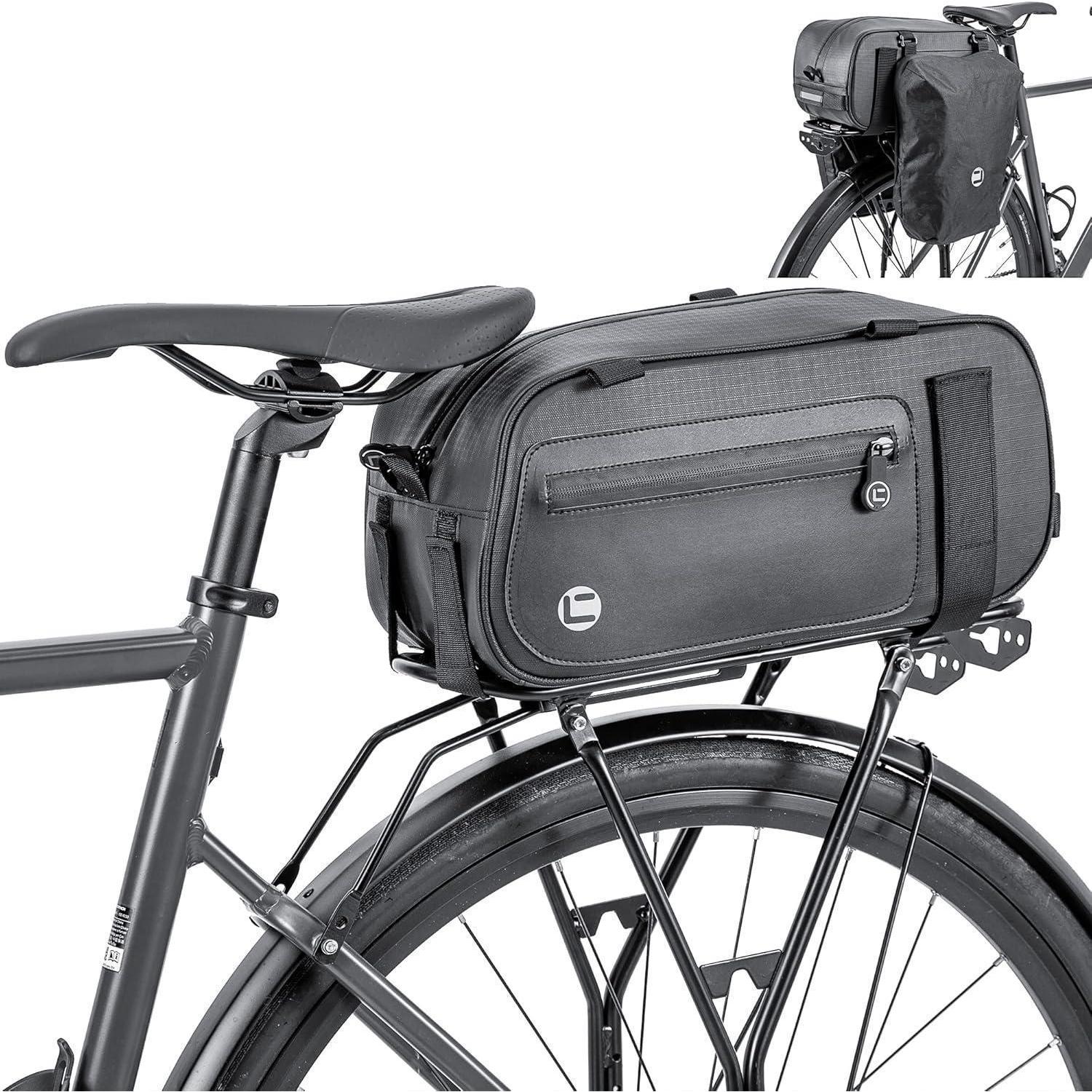 Fahrrad Gepäckträgertasche 26l Wasserdicht 3-in-1 Mit Abnehmbarem Rucksack