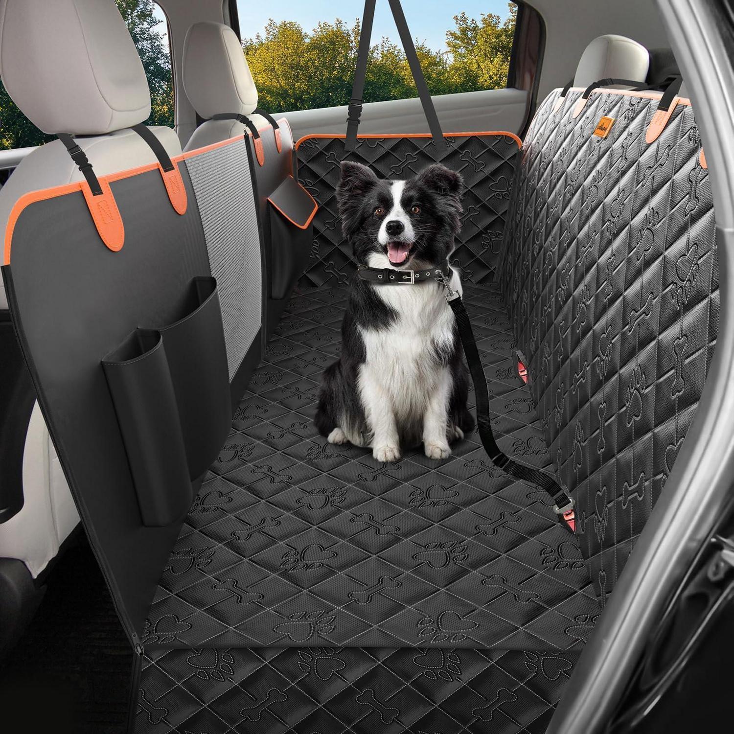 Hundedecke Auto Rückbank 100% Wasserdicht Kratzfest Mit Seitenschutz & Sichtfenster