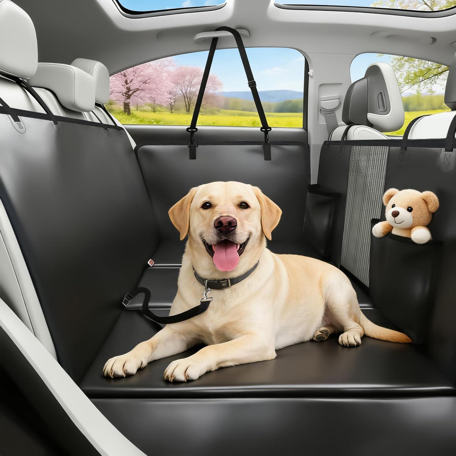 Hundedecke Auto Rückbank Pu-leder, Wasserdicht, Kratzfest, Universalgröße
