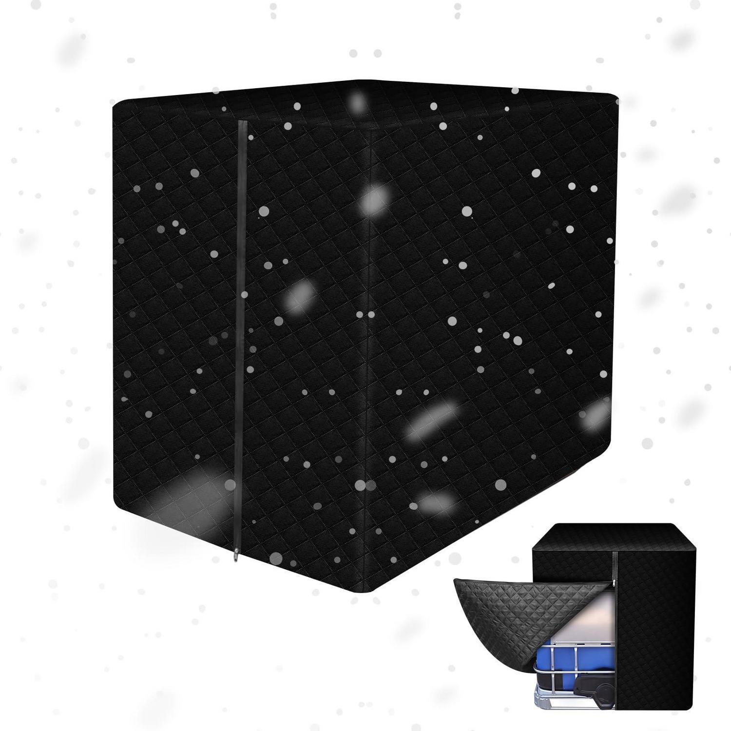 Ibc Tank Abdeckung 1000l Mit Reißverschluss, Frostschutz & Uv-schutz, Schwarz