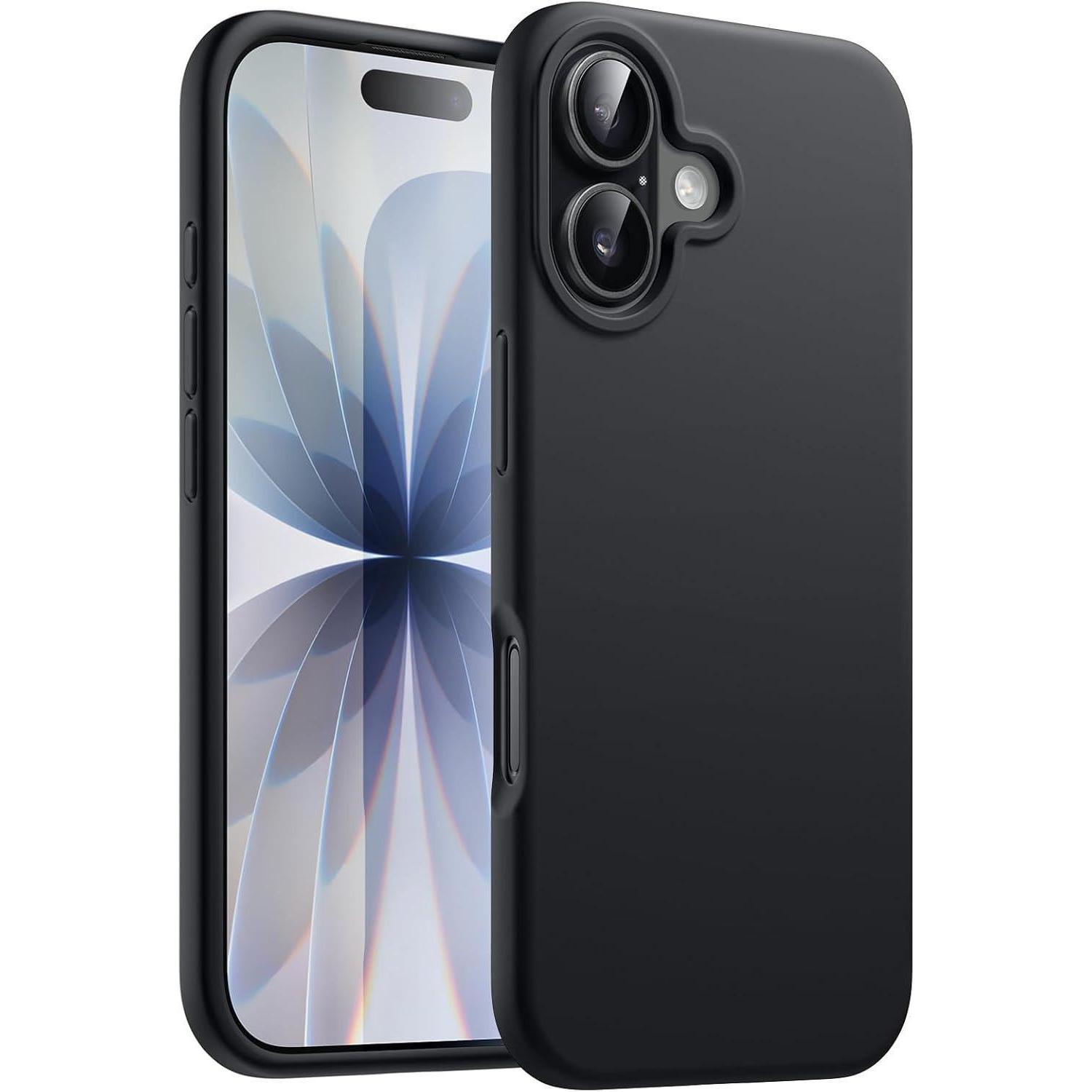 Schutzhülle Für Iphone 17 6,3 Zoll, Flüssigsilikon, Stoßfest, Mikrofaserfutter