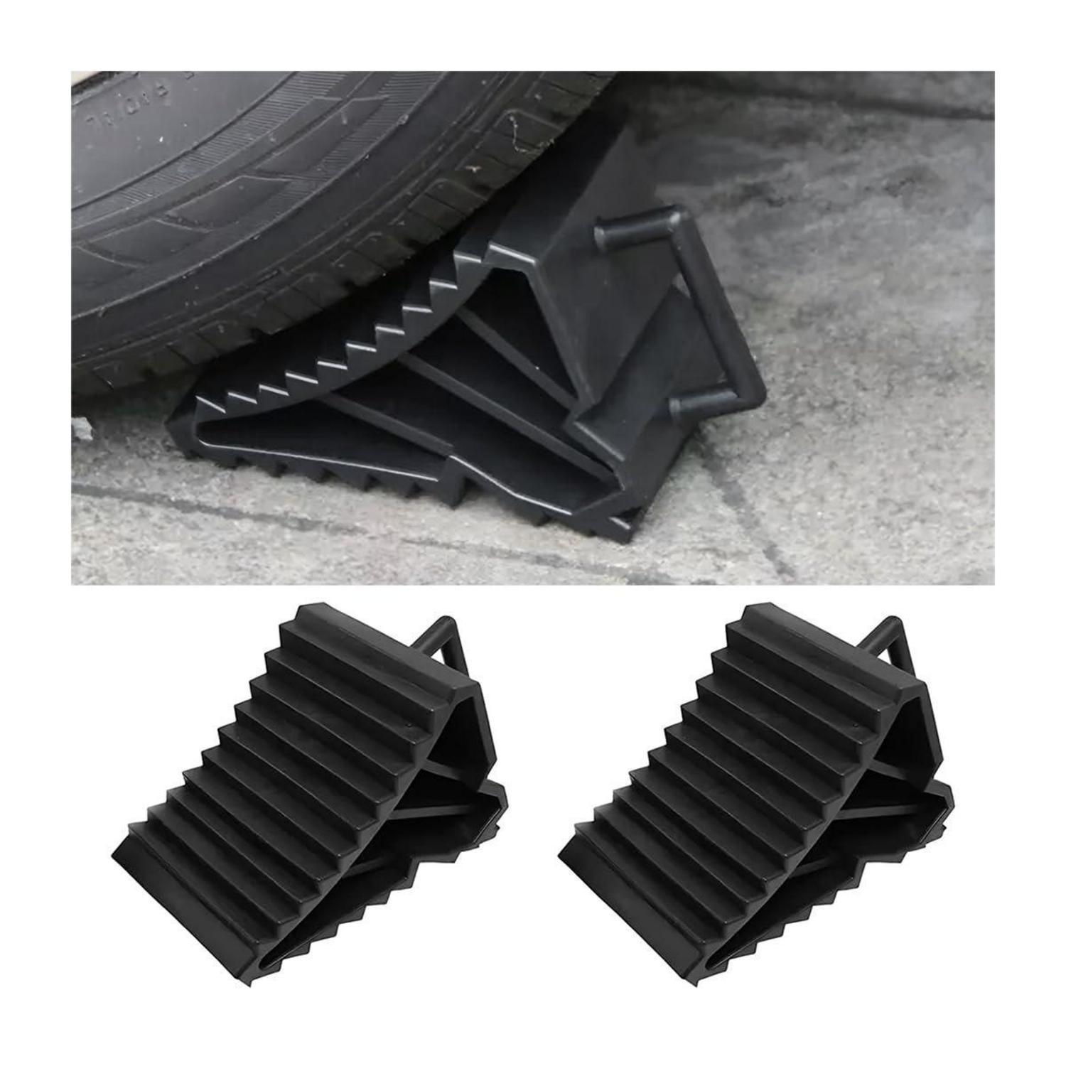 2er Set Reifenstopper Mit Griff, Rutschfest, Für Auto & Anhänger