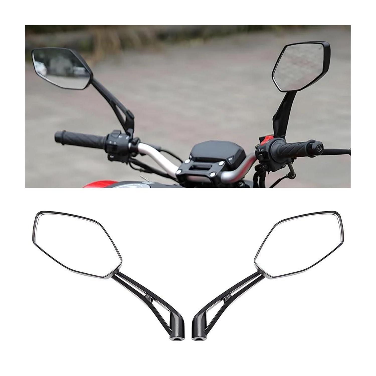 Motorradspiegel Universal Drehbar, 1 Paar, Blendschutz, Klare Sicht, Robust