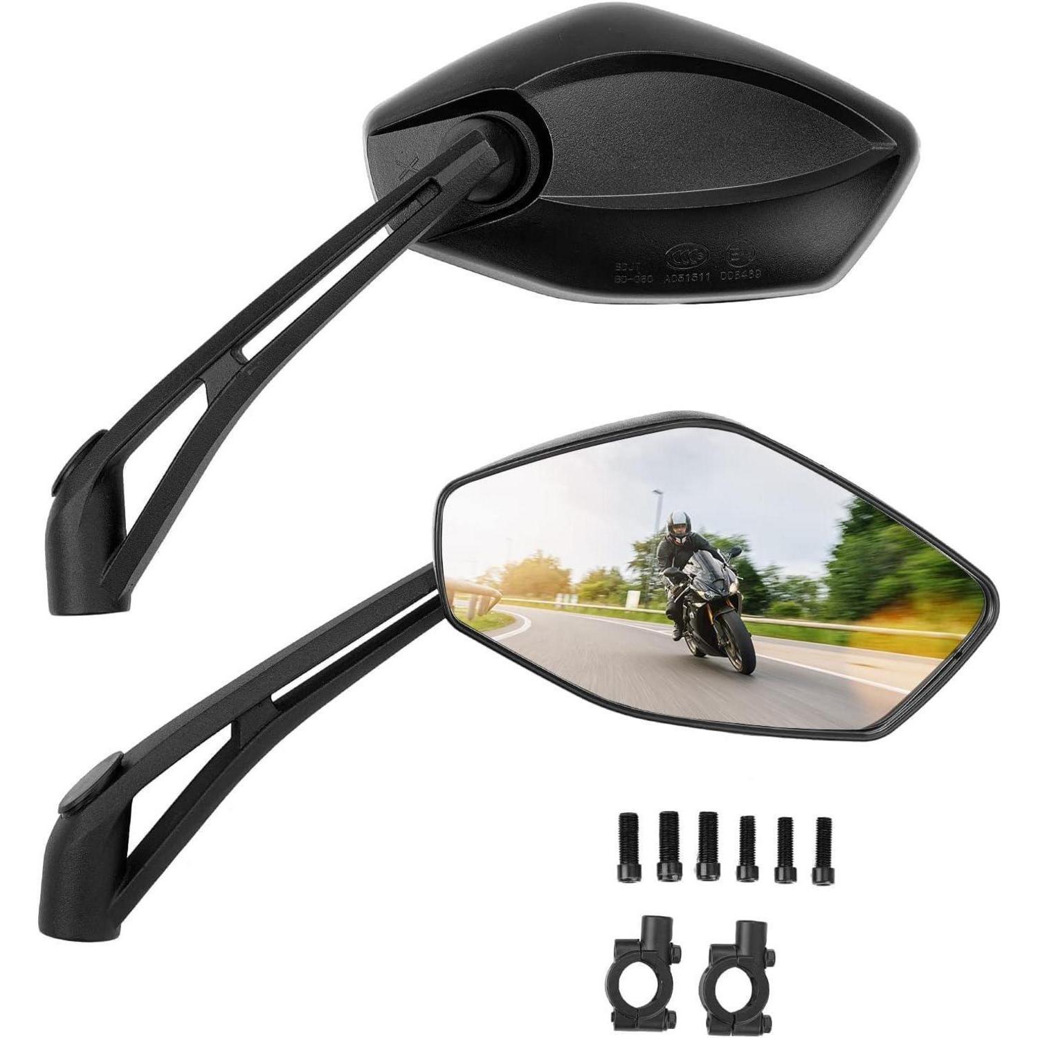 Motorrad Spiegel E-geprüft, Universal M8/m10, Rückspiegel Mit Halterung
