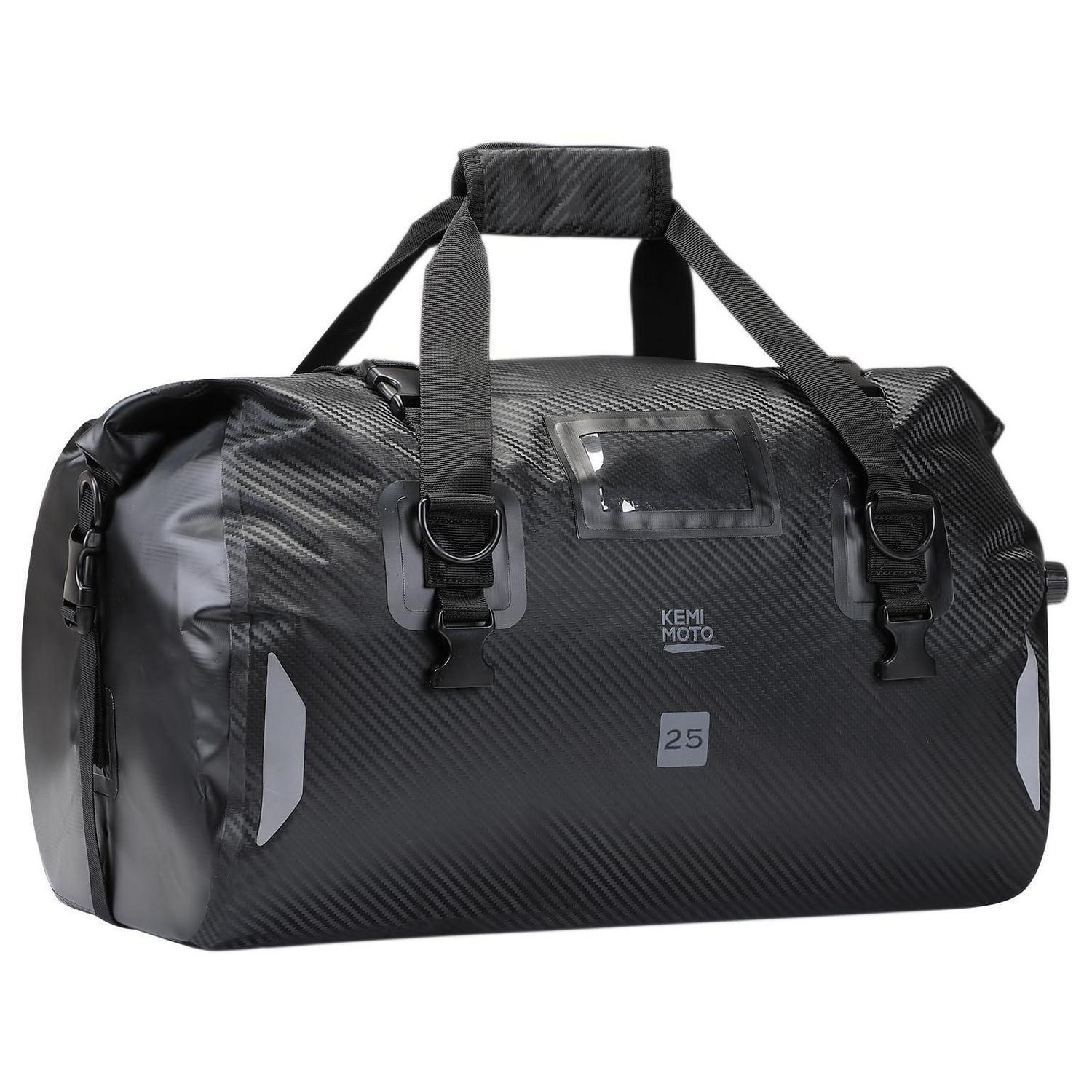 Motorrad Hecktasche 25l Wasserdicht, Gepäckrolle Mit Schnellverschluss, Reflektierend