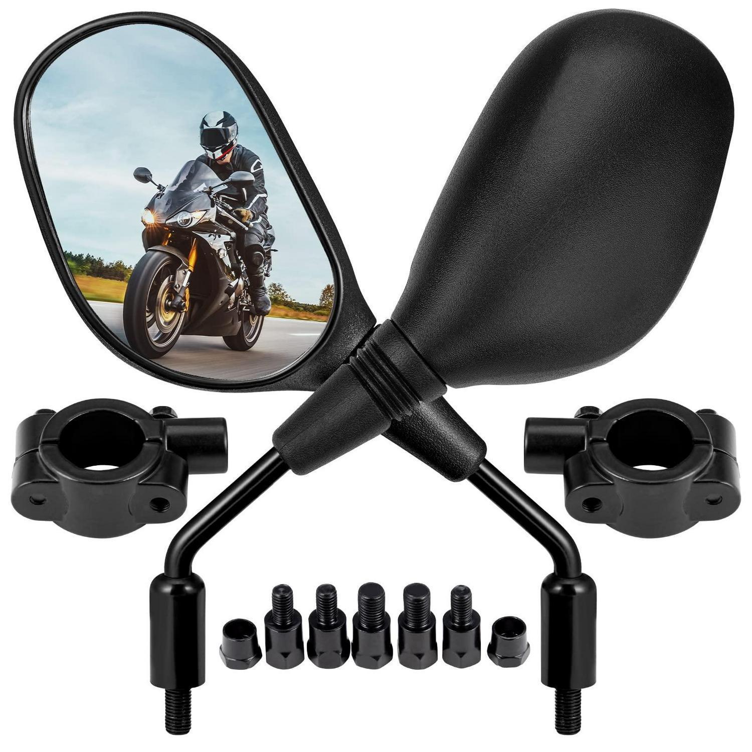 Motorrad Spiegel Für 22mm Lenker, E24 Zertifiziert, Oval, Universal Für Roller & Moped