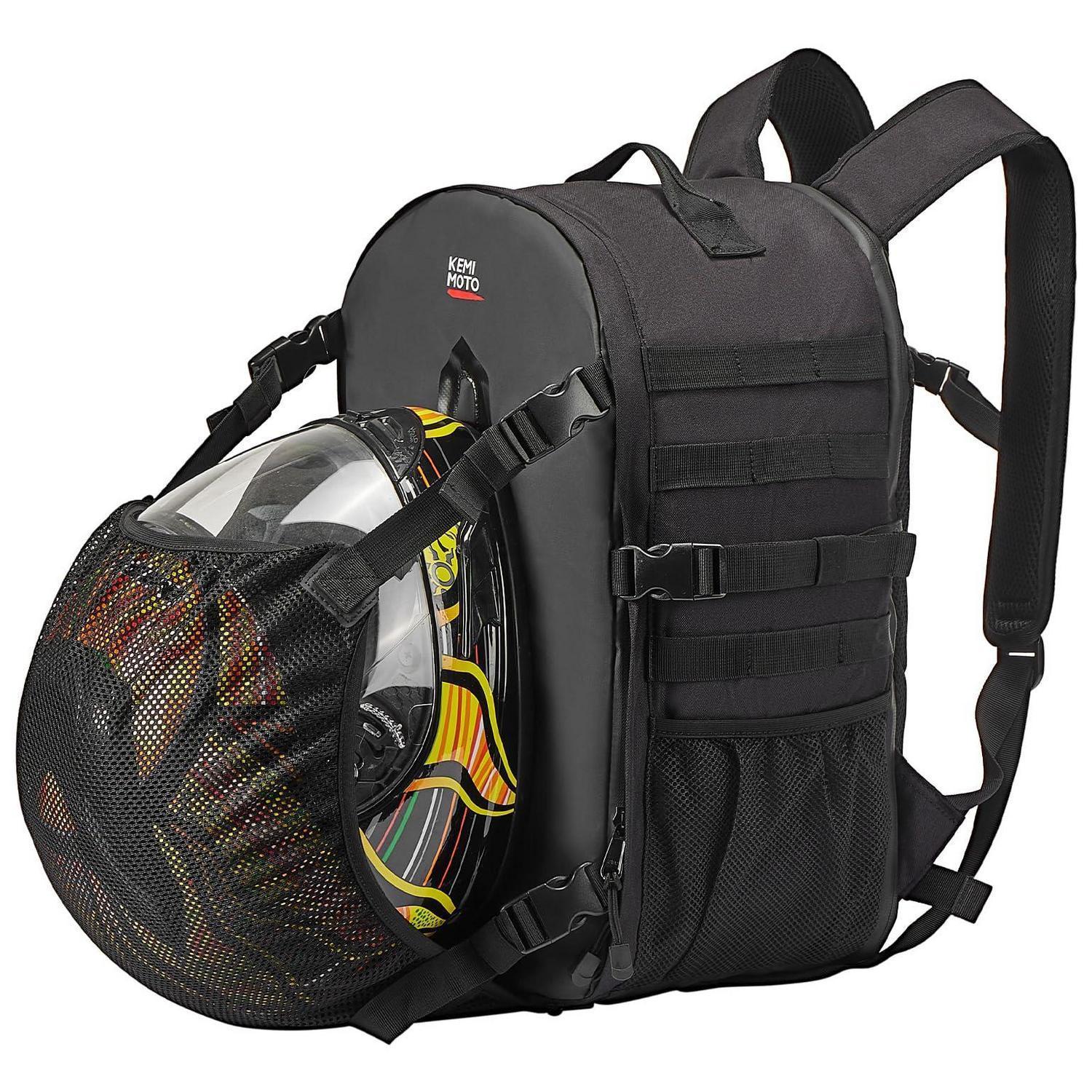 Motorradhelm Rucksack 35l Mit Helmnetz, Wasserdicht, Für Herren