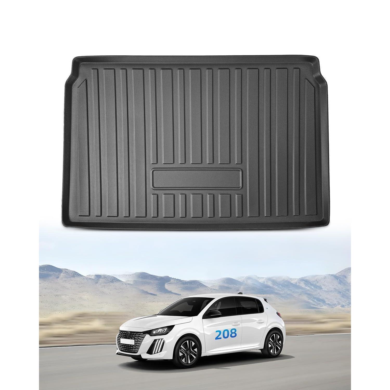 Kofferraummatte Tpe Für Peugeot 208/e-208 2020-2025, Rutschfest, Wasserdicht, Mit Hohem Rand