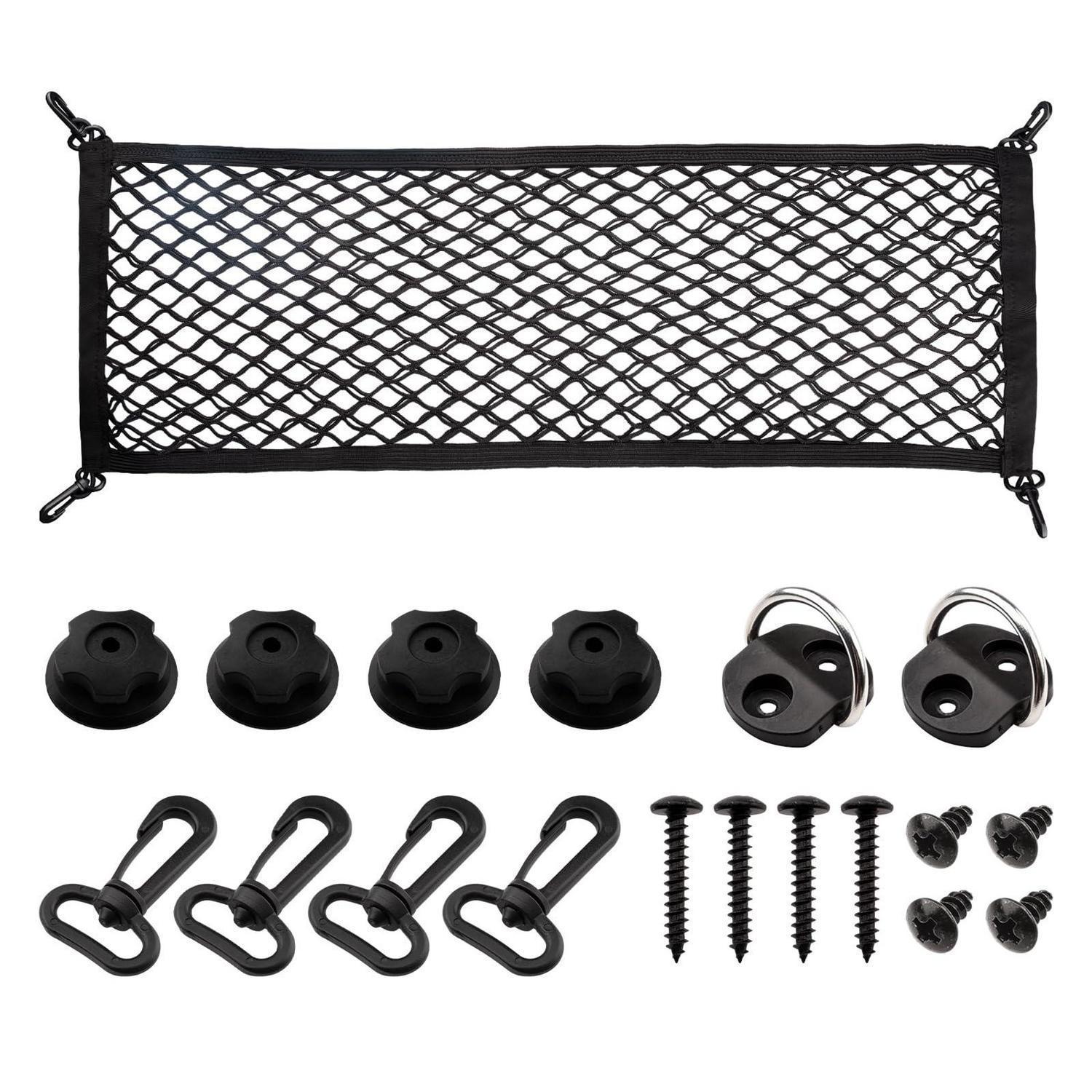 Kofferraumnetz 90x30cm Mit 8 Haken, Elastisch, Für Auto, Suv, Van