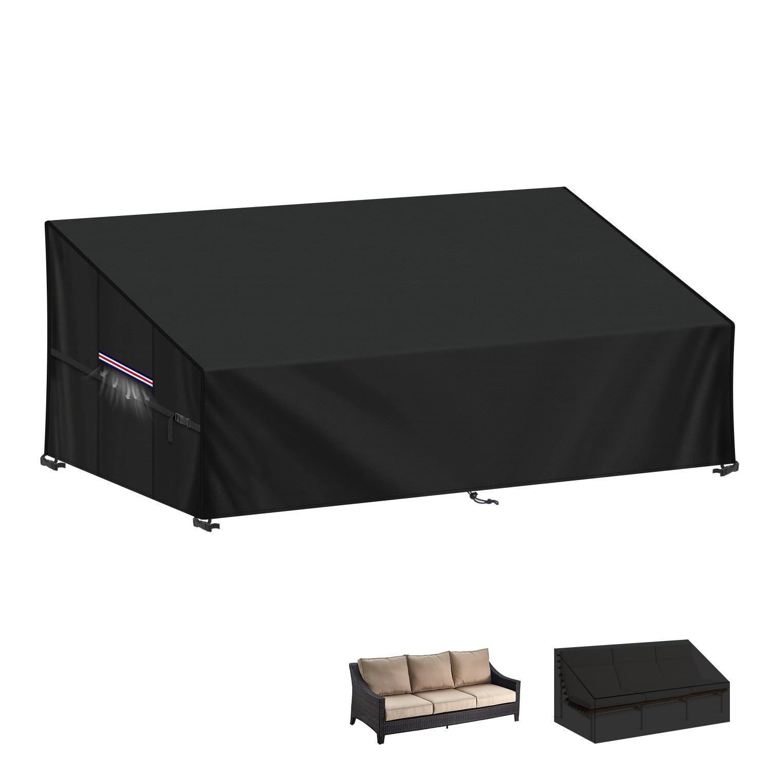 Gartensofa Abdeckung 3-sitzer Wasserdicht Winddicht 205x85x80/40cm