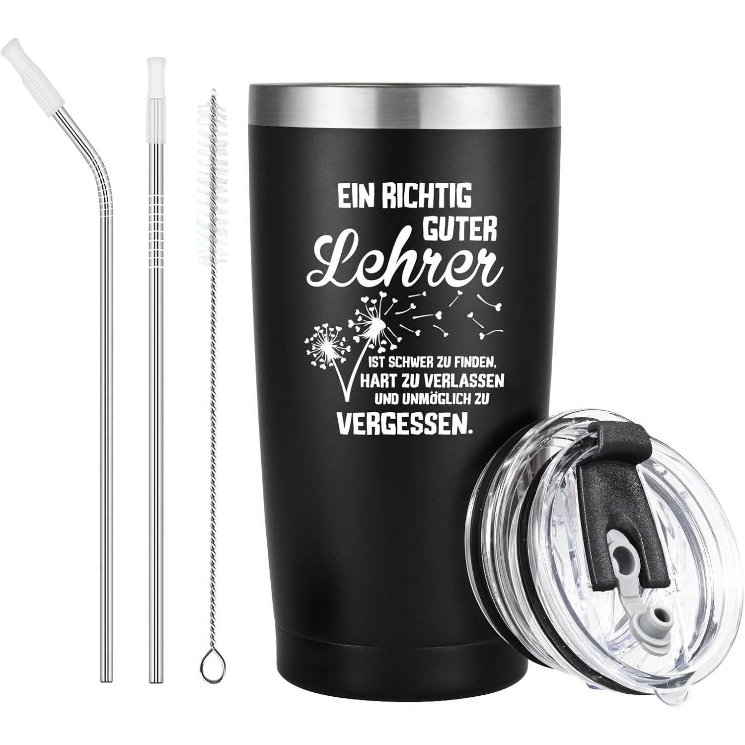 Thermosbecher Für Lehrer, 600ml Edelstahl Becher Mit Spruch, Geschenkidee