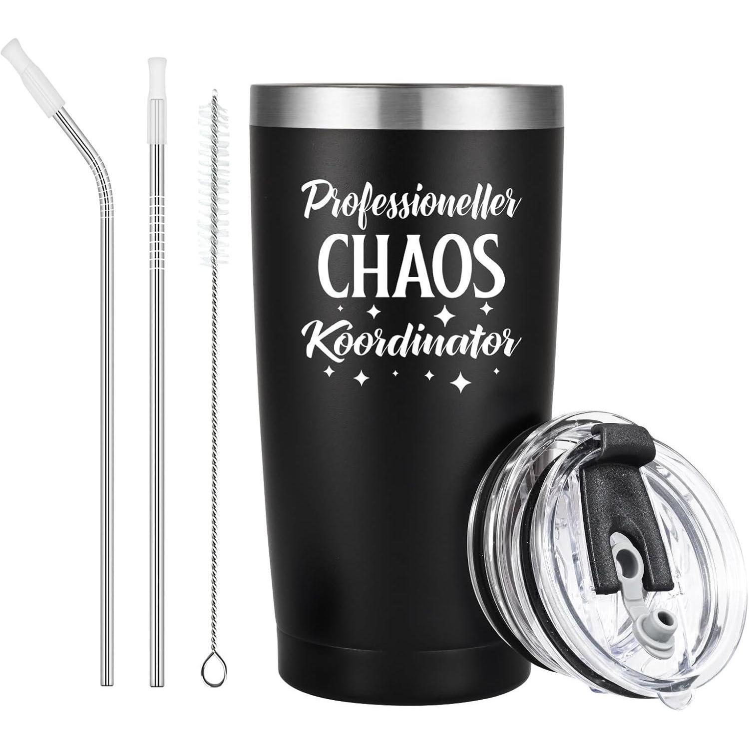 Thermo Kaffeebecher 600ml Mit Spruch "professioneller Chaos Koordinator