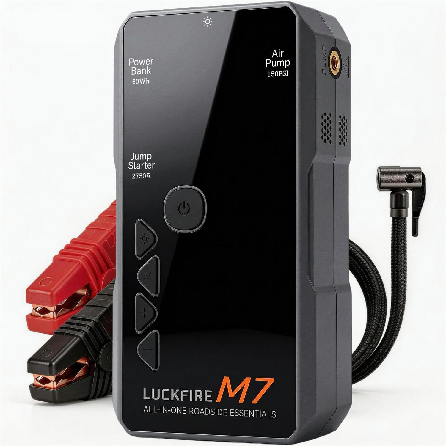 Tüv Auto Starthilfe Powerbank Mit Kompressor Für Pkw, 10l Benzin/8.5l Diesel