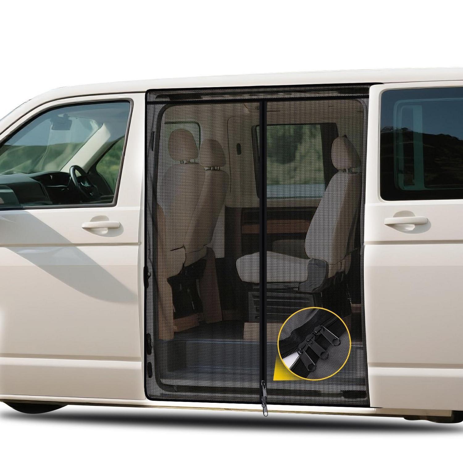 Moskitonetz Für Vw T5/t6 Schiebetür Mit Magnetverschluss Und Reißverschluss