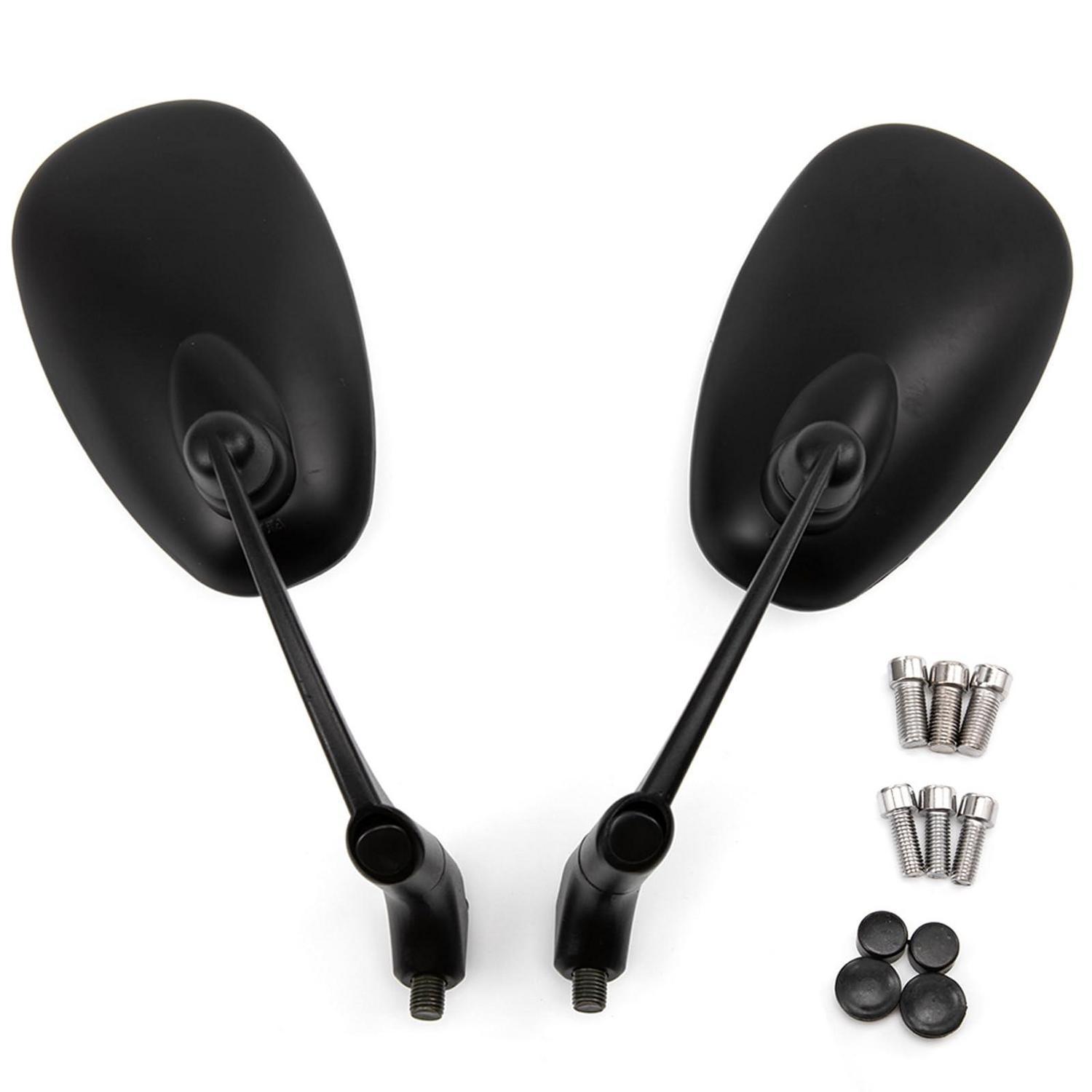 Motorrad Spiegel Aluminiumlegierung Schwarz Für Links/rechts, E-bike, Roller, Atv