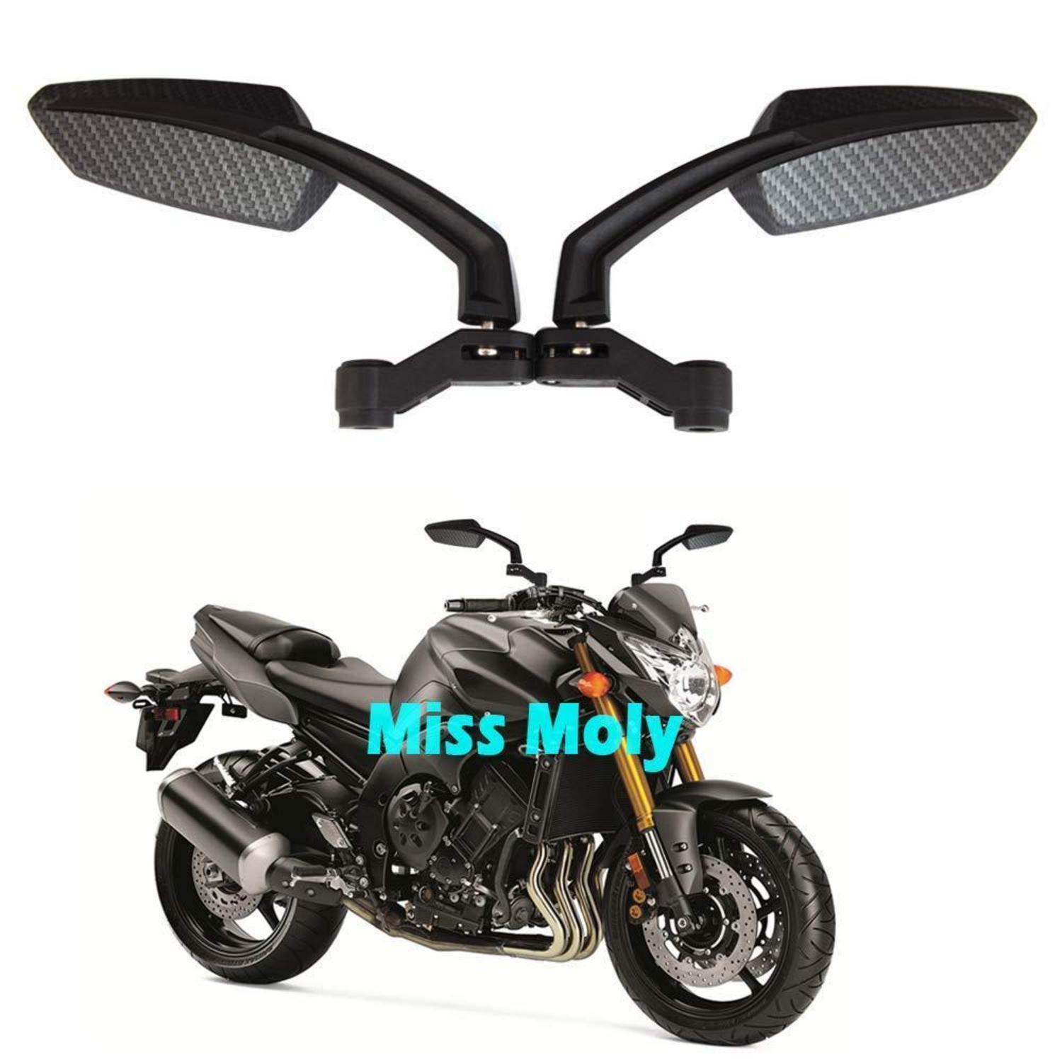 Motorrad Rückspiegel Carbon Look 8mm/10mm Universal Für Chopper Cruiser Touring