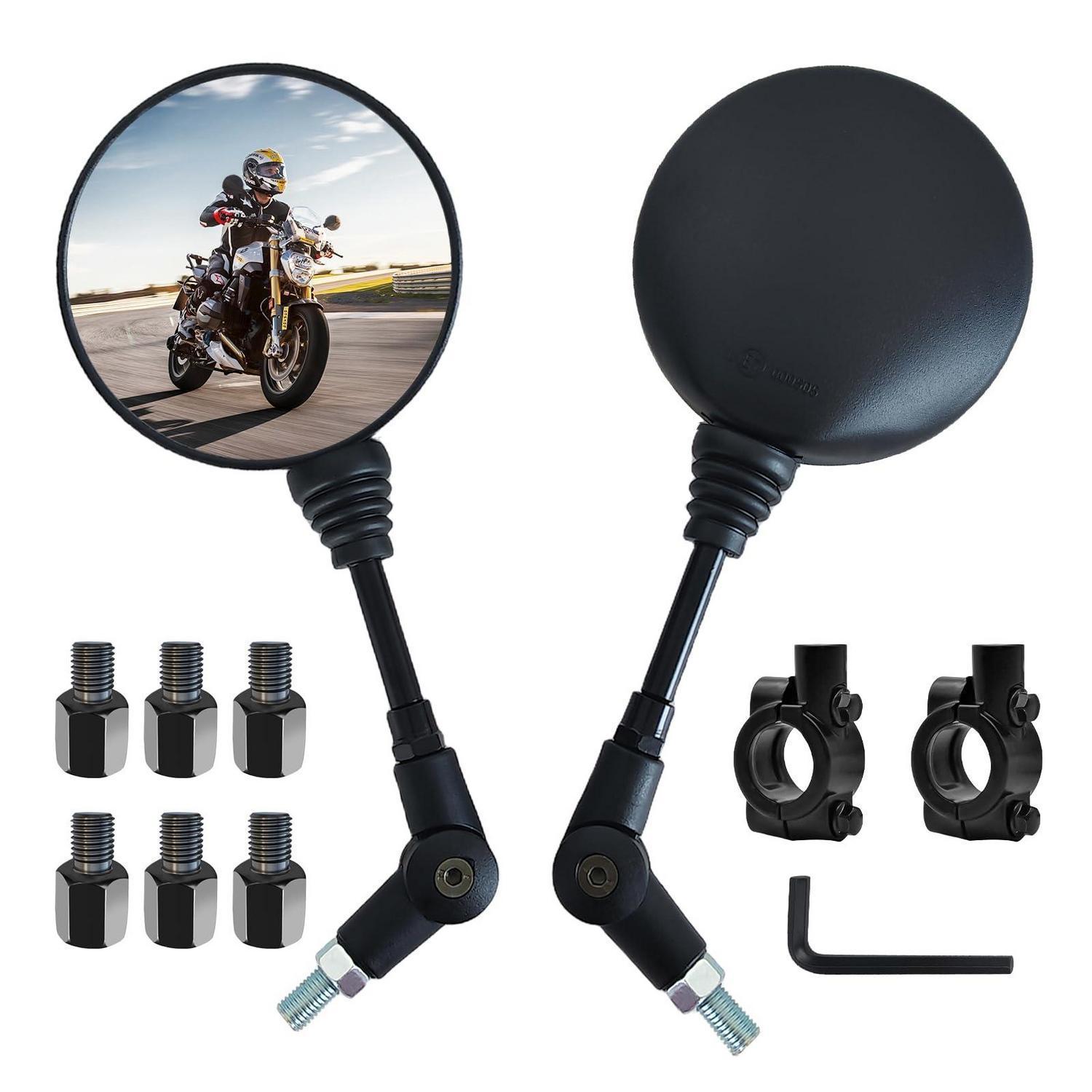 Motorrad Spiegel Set Universal M8 M10 Mit Halterung Für Roller E-bike Moped