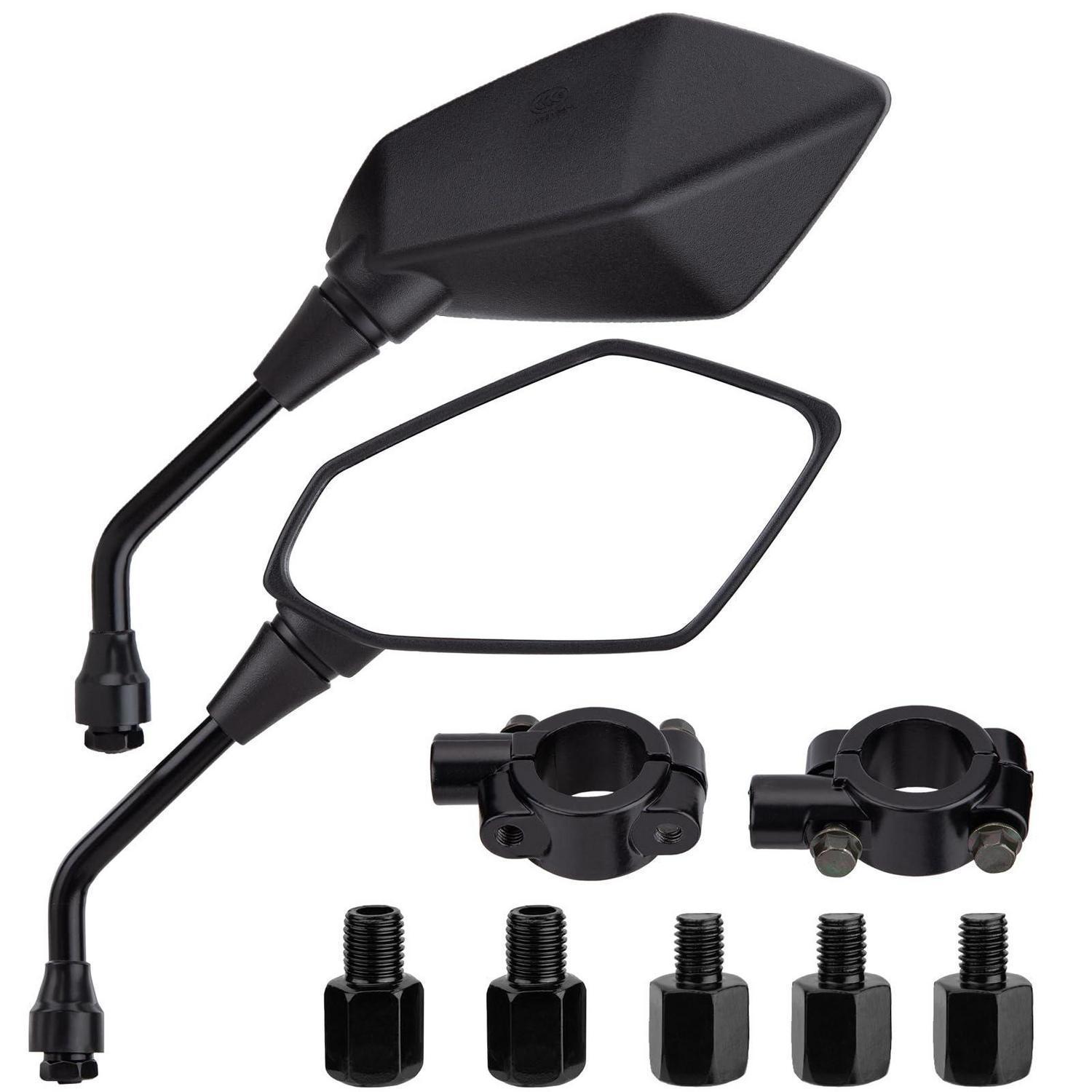Motorrad Spiegel Set Universal M8 M10 Gewinde Drehbar Hawk-eye Design