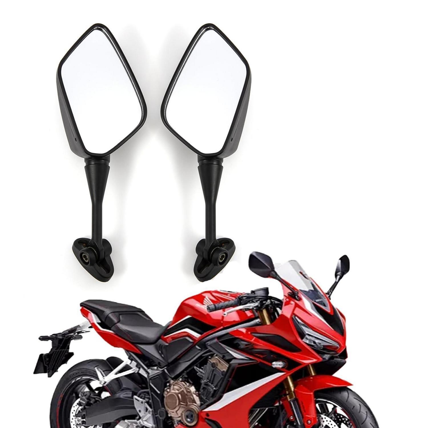 Motorrad Rückspiegel Set, Drehbar, Robust, Klare Sicht, Abs/aluminium