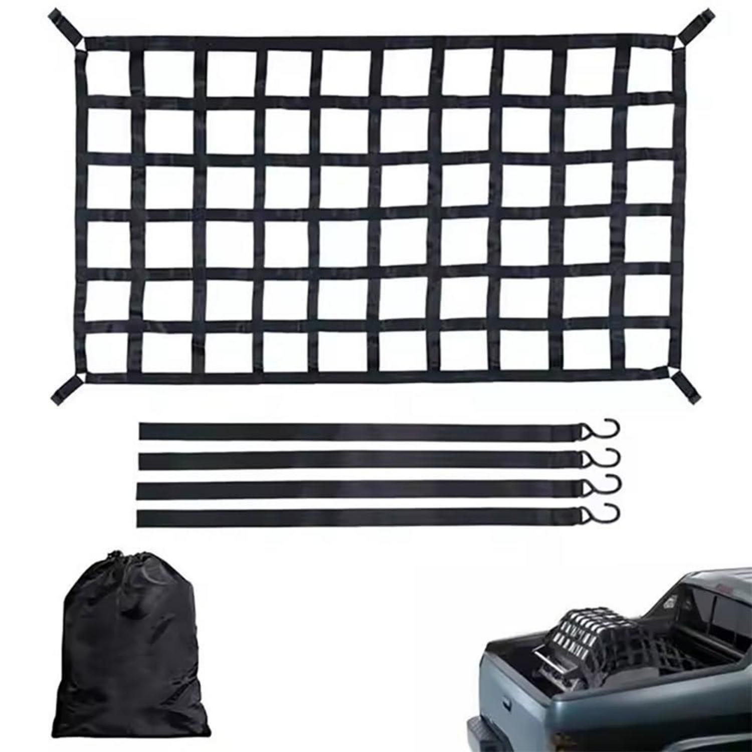 Gepäcknetz 106x127cm Für Lkw-ladefläche, Anhänger, Suv, Verstellbar