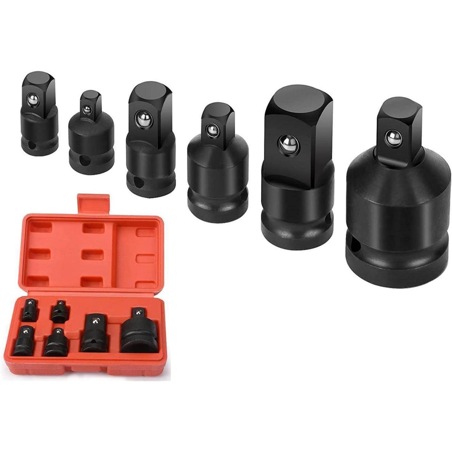 Schlagschrauber Adapter Satz 6-tlg, Chrom-vanadium-stahl, Inkl. Aufbewahrungsbox