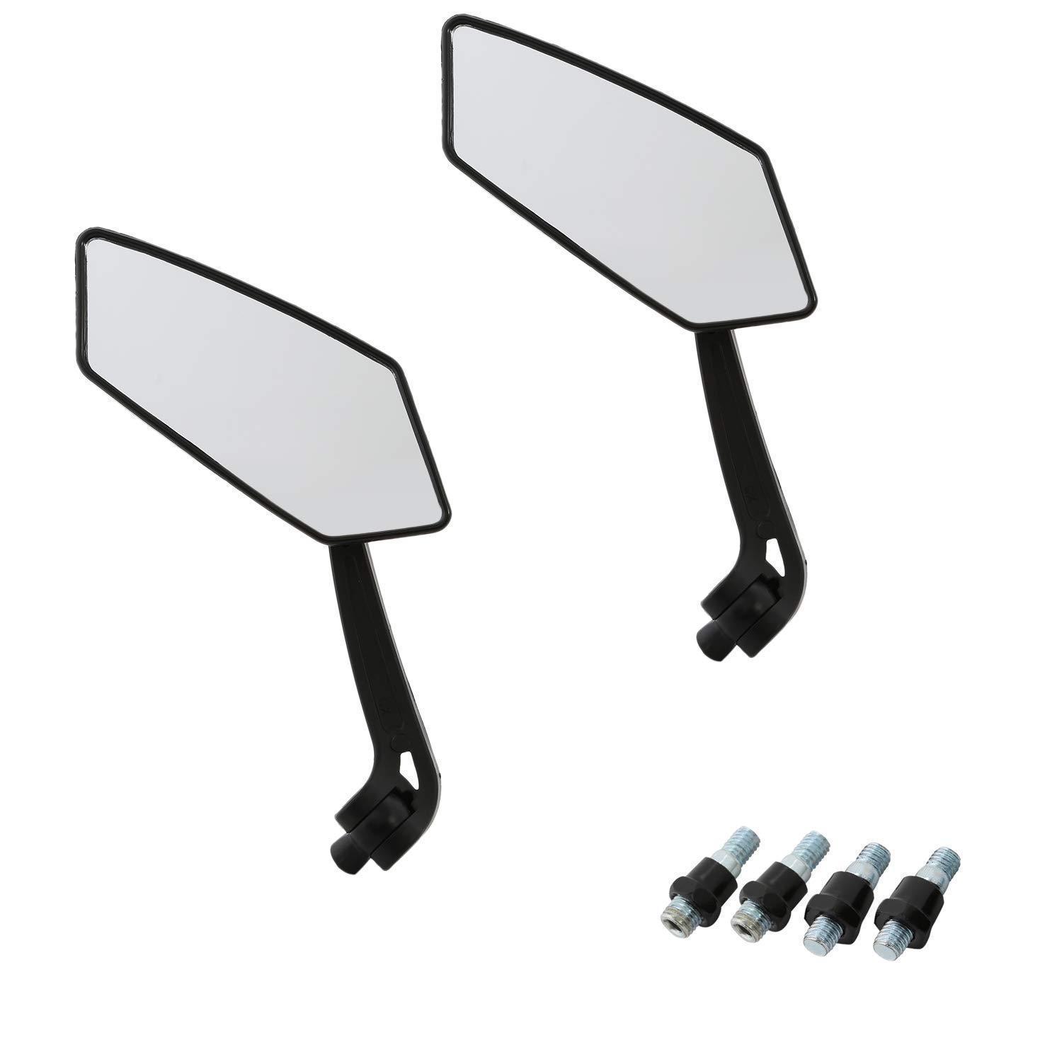 Motorrad Rückspiegel Universal 8mm/10mm Schwarz Abs Kunststoff Paar