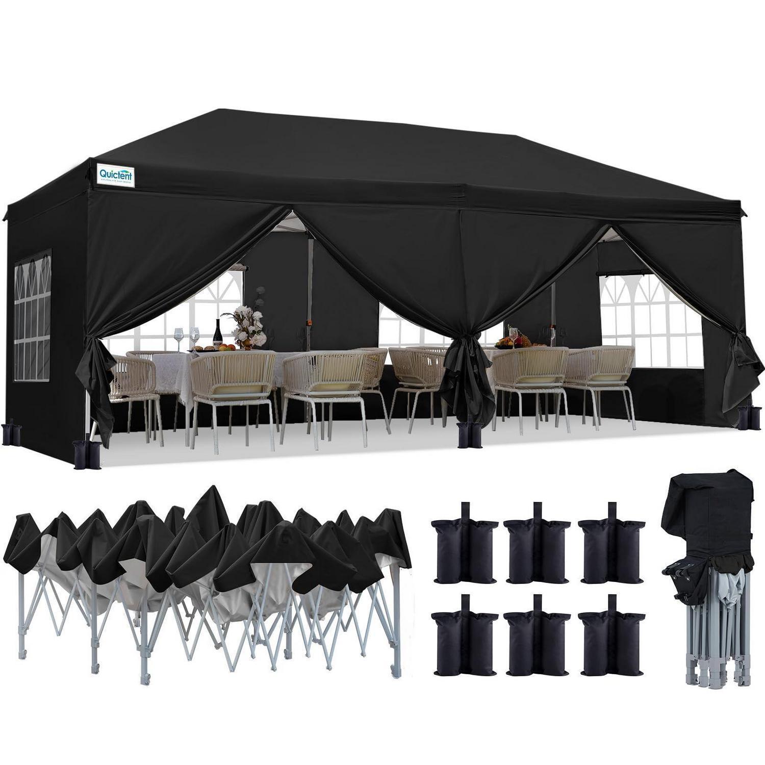 Faltpavillon 3x6m Wasserdicht Mit Seitenwänden, Uv-schutz 50+, Stahlrahmen, Inkl. Tragetasche