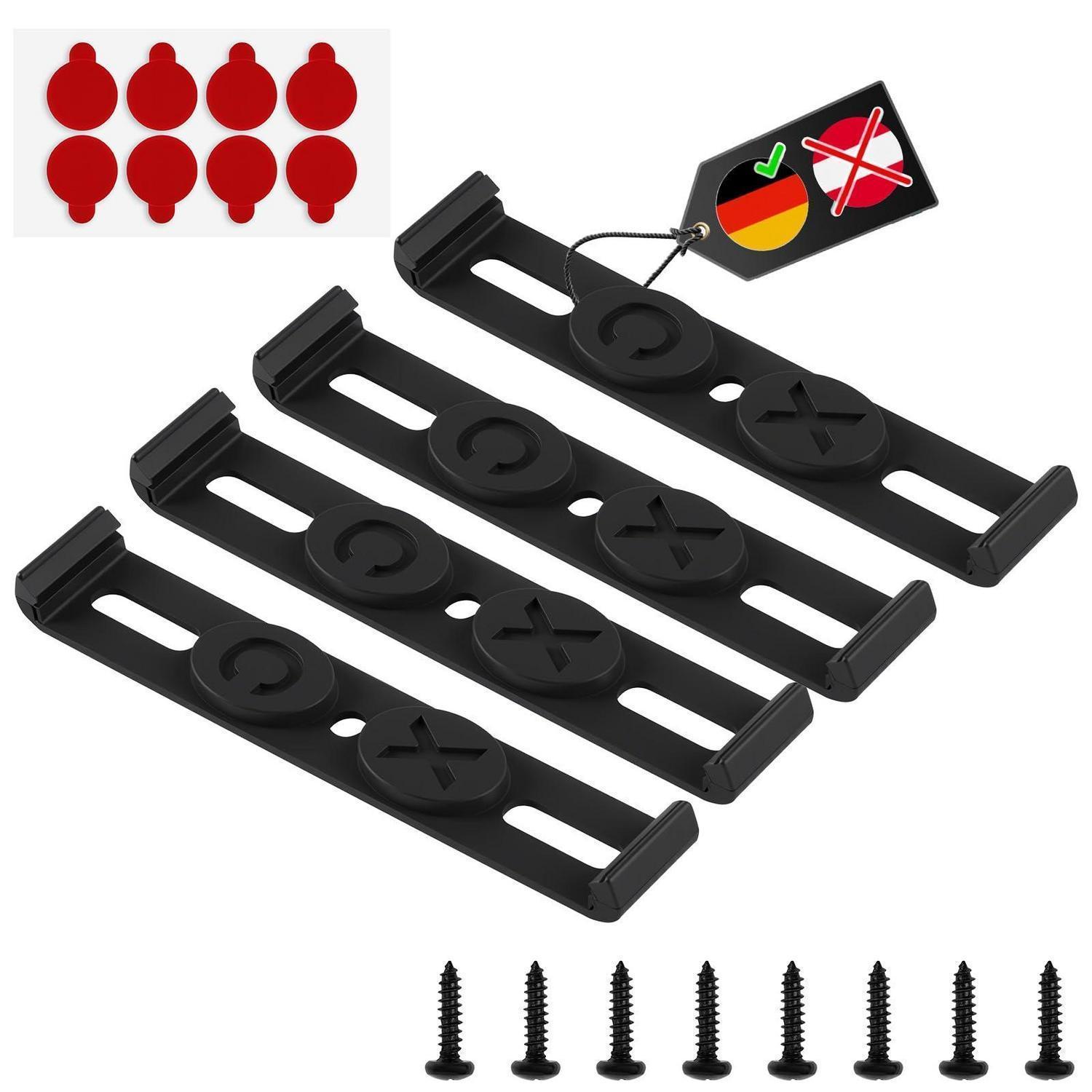 4x Rahmenlose Kennzeichenhalterung Auto, Universal Nummernschildhalter, Unsichtbar & Wetterfest