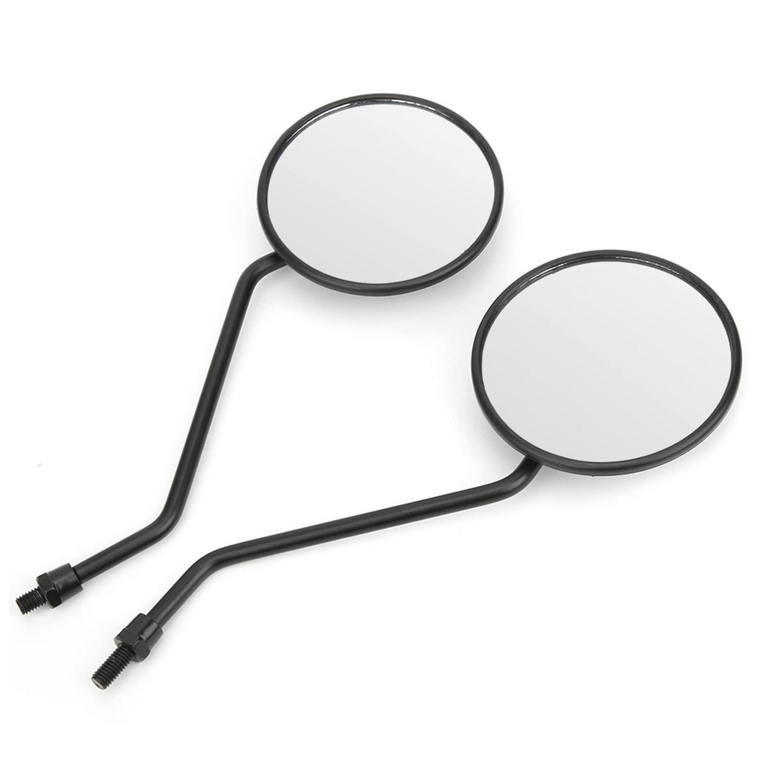 Motorrad Spiegel Set Rund 8mm Gewinde Für Moped Roller Scooter 2 Stück