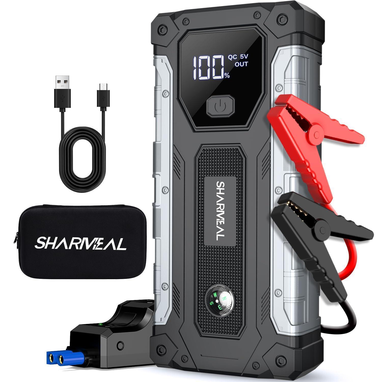 Starthilfe Powerbank 8000a Für Pkw, 12v Benzin/diesel Bis 10l, Mit Lcd & Led Lampe
