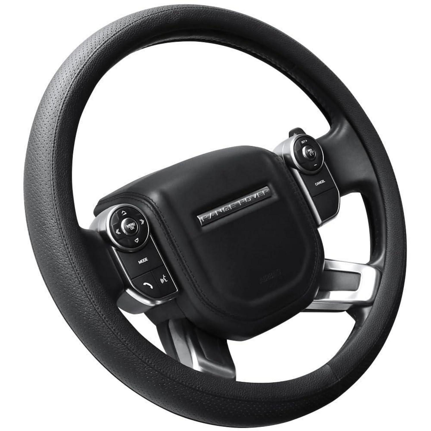 Lenkradhülle Mikrofaser-leder Schwarz Für 39-40.5 Cm Lenkräder