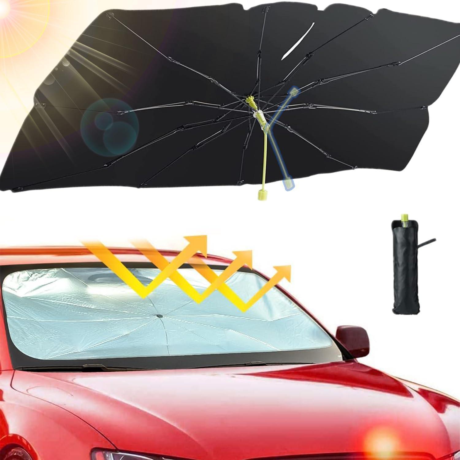 Sonnenschutz Frontscheibe Auto 140x75cm Faltbar Uv Schutz Regenschirm Design