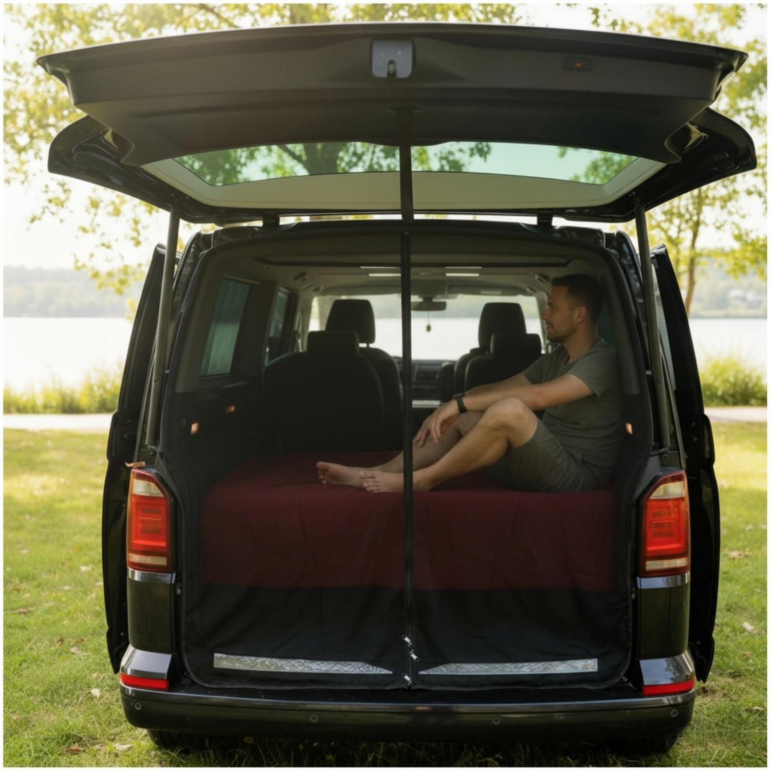 Sonnenschutz Heckklappe Für Vw T5 T6 Mit Magneten, Mückenschutz & Uv-schutz