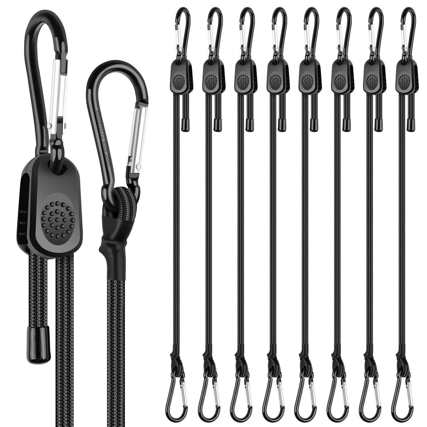 Spanngummi Mit Haken 45cm, Verstellbar, 8 Stück, Bis 200 Pfund Zugkraft