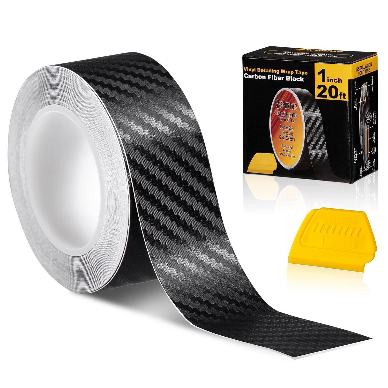Carbon Fiber Vinyl Klebeband 2,5 Cm X 600 Cm Mit Air-release Für Auto & Motorrad