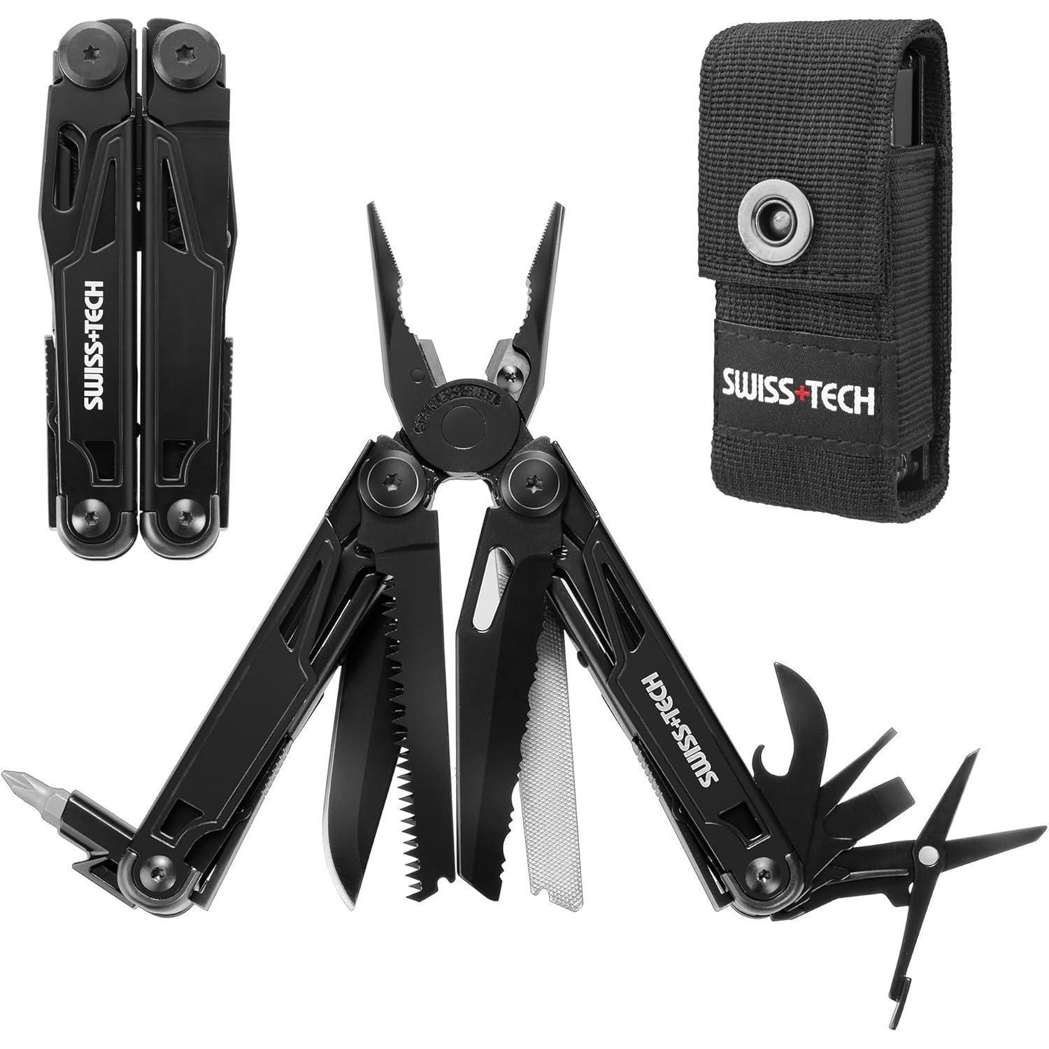 Multifunktionswerkzeug 16-in-1 Faltbar Mit Zange, Messer, Schere, Schraubendreher, Für Outdoor & Camping