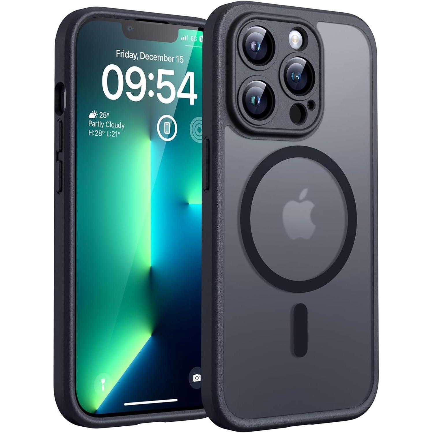 Iphone 13 Pro Hülle Magsafe, Stoßfest, Kameraschutz, Schwarz