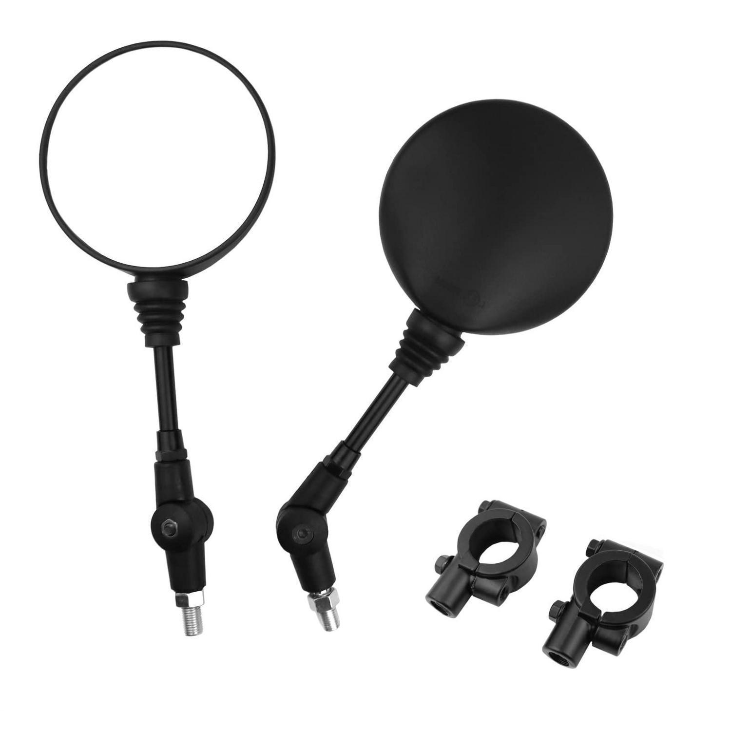 Motorrad Rückspiegel Universal Aluminiumlegierung Faltbar Schwarz