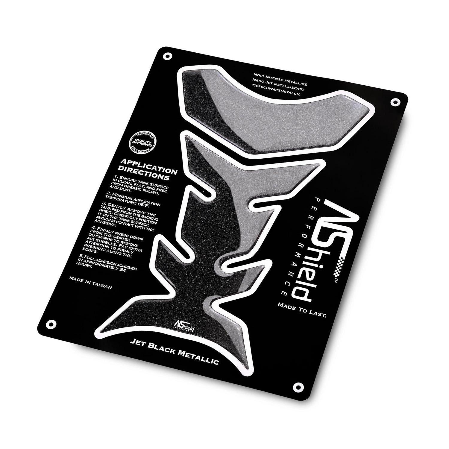 Motorrad Tankpad 3d Kratzschutz Aufkleber Obsidian Black Metallic Universal