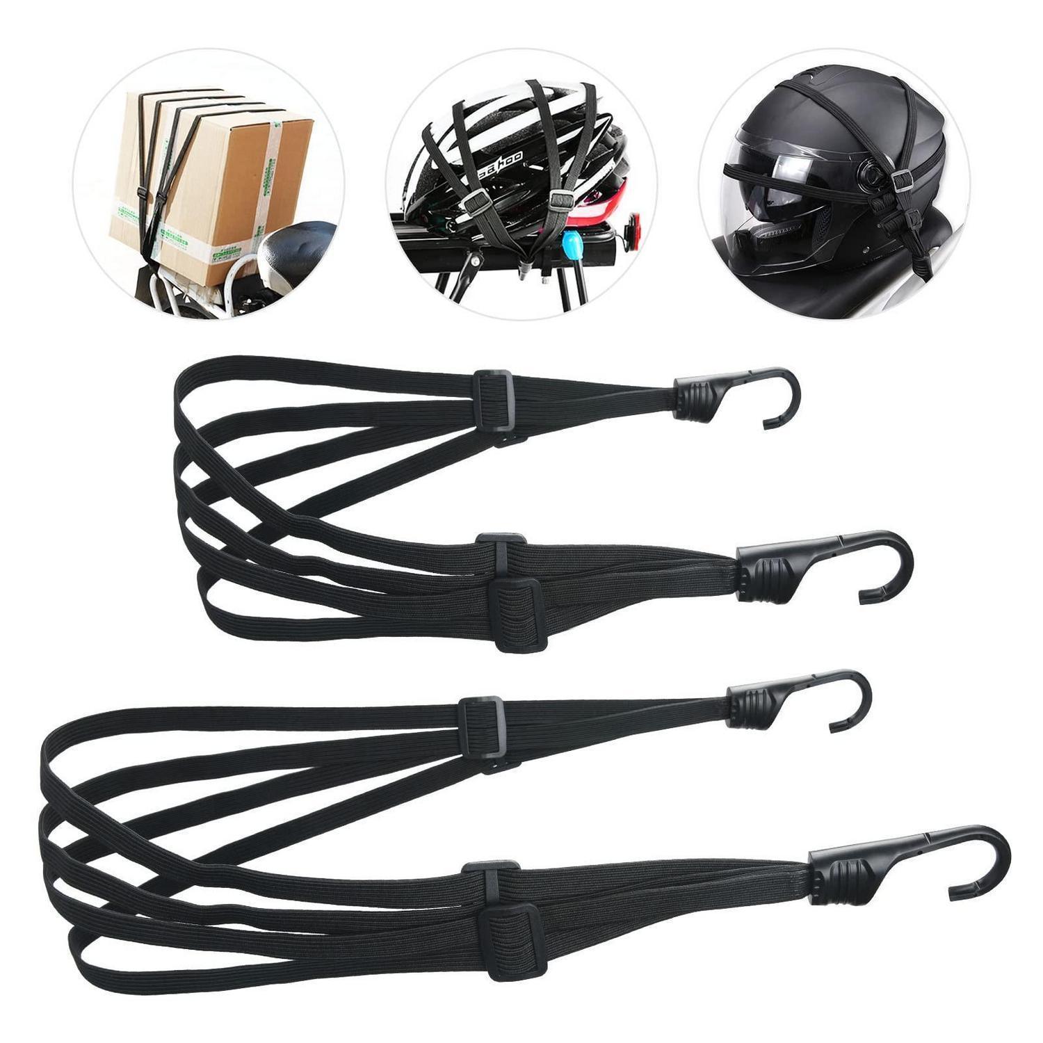 2er Set Gepäckspanngurte Mit Haken, 60-170cm Verstellbar, Für Fahrrad & Motorrad