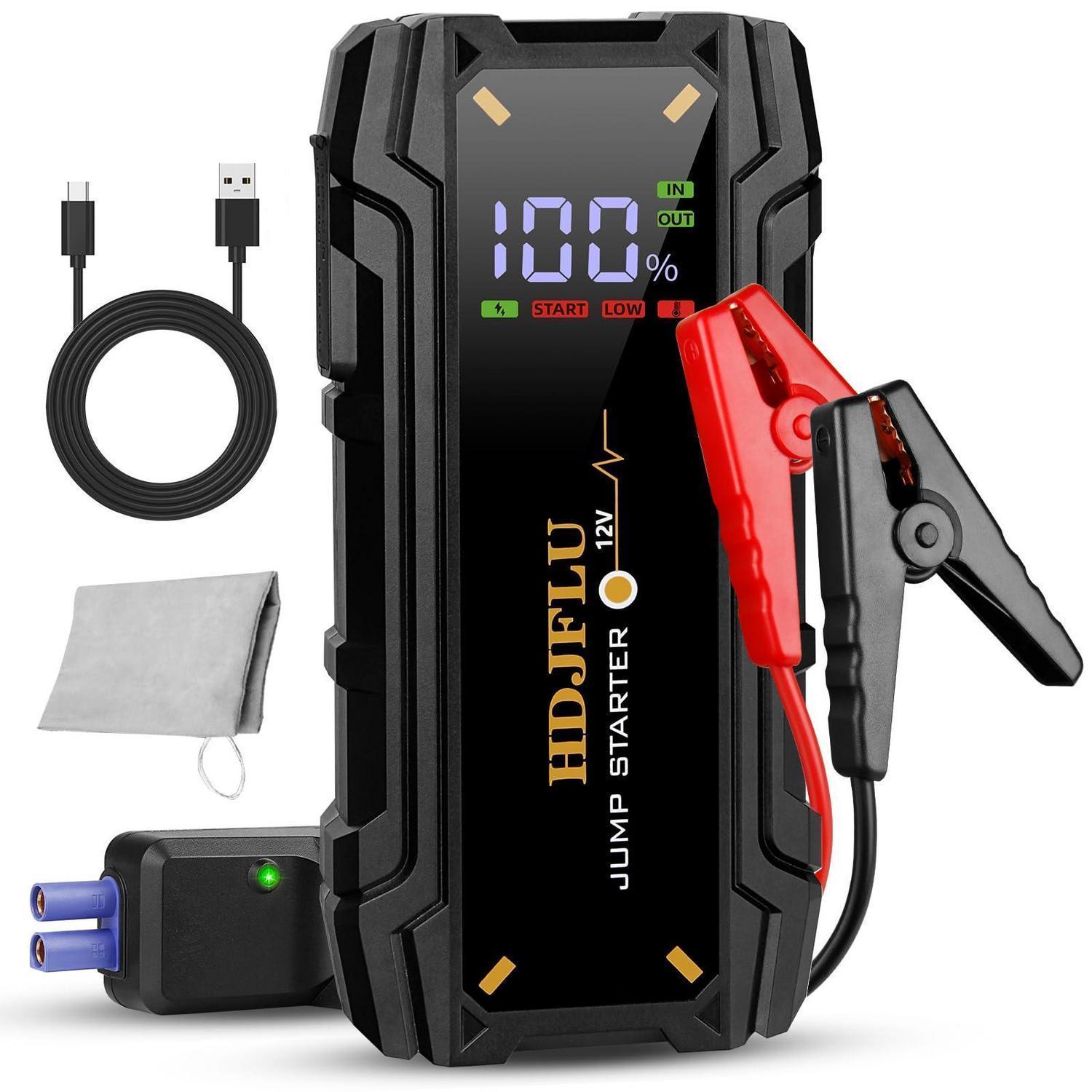 Starthilfe Powerbank 3000a Für 12v Fahrzeuge, Mit Led-licht Und Usb-c